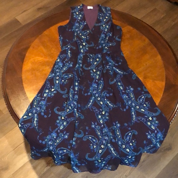 Cabi Treasure Paisley Fit & Flare Dress Size 2 Style 3461 - Picture 2 of 6